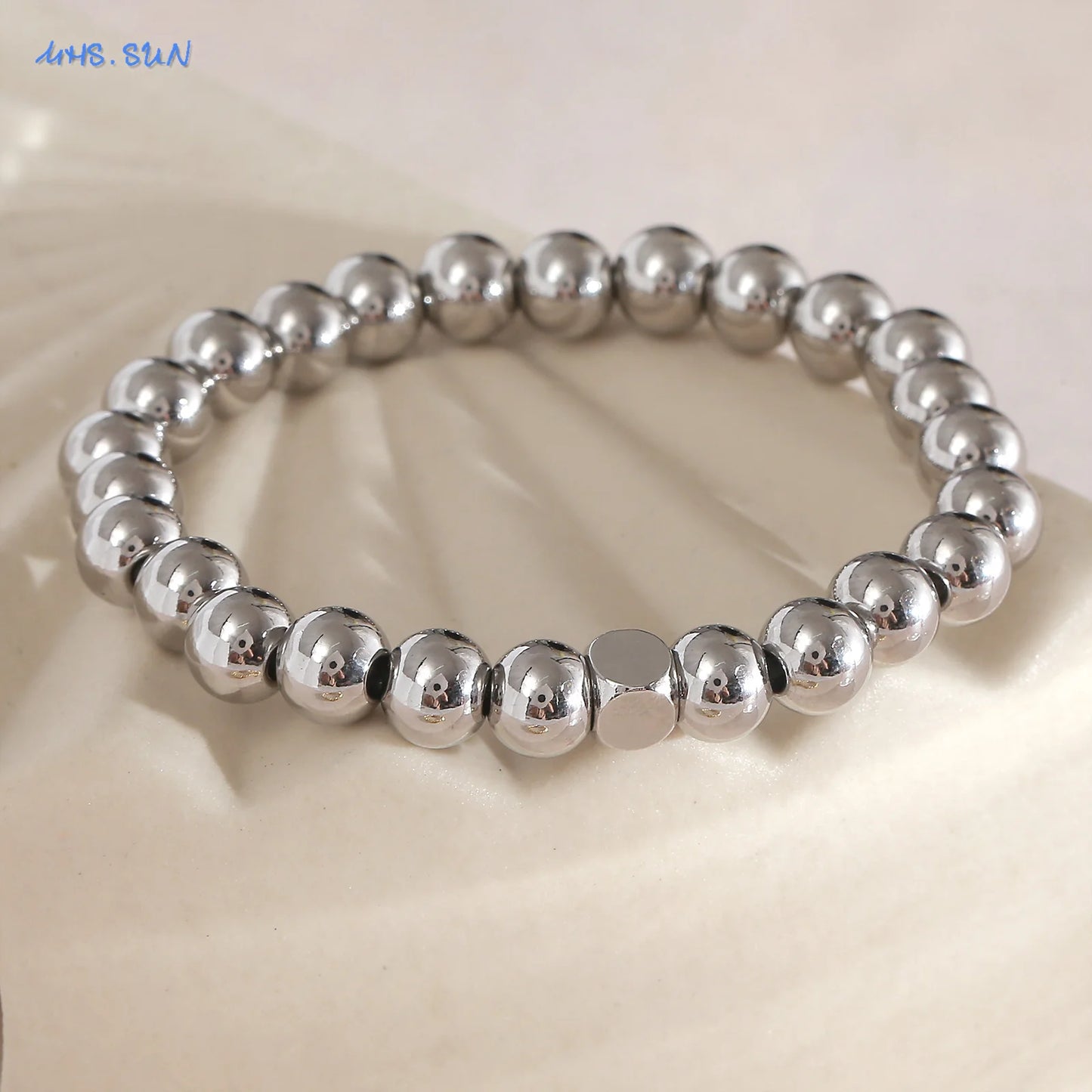 DANA Gold Plated Beads Elastic Bracelet