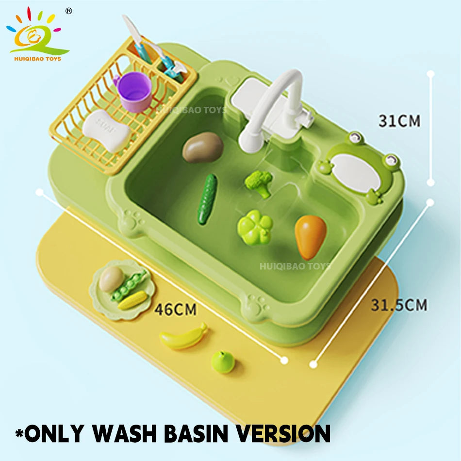 Baby Kitchen Toy Plastic Dish Wash Sink Electric Dishwasher Toys