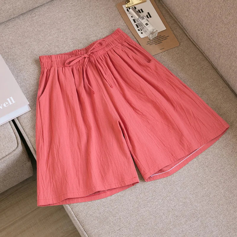 Casual Cotton High Waisted Pants