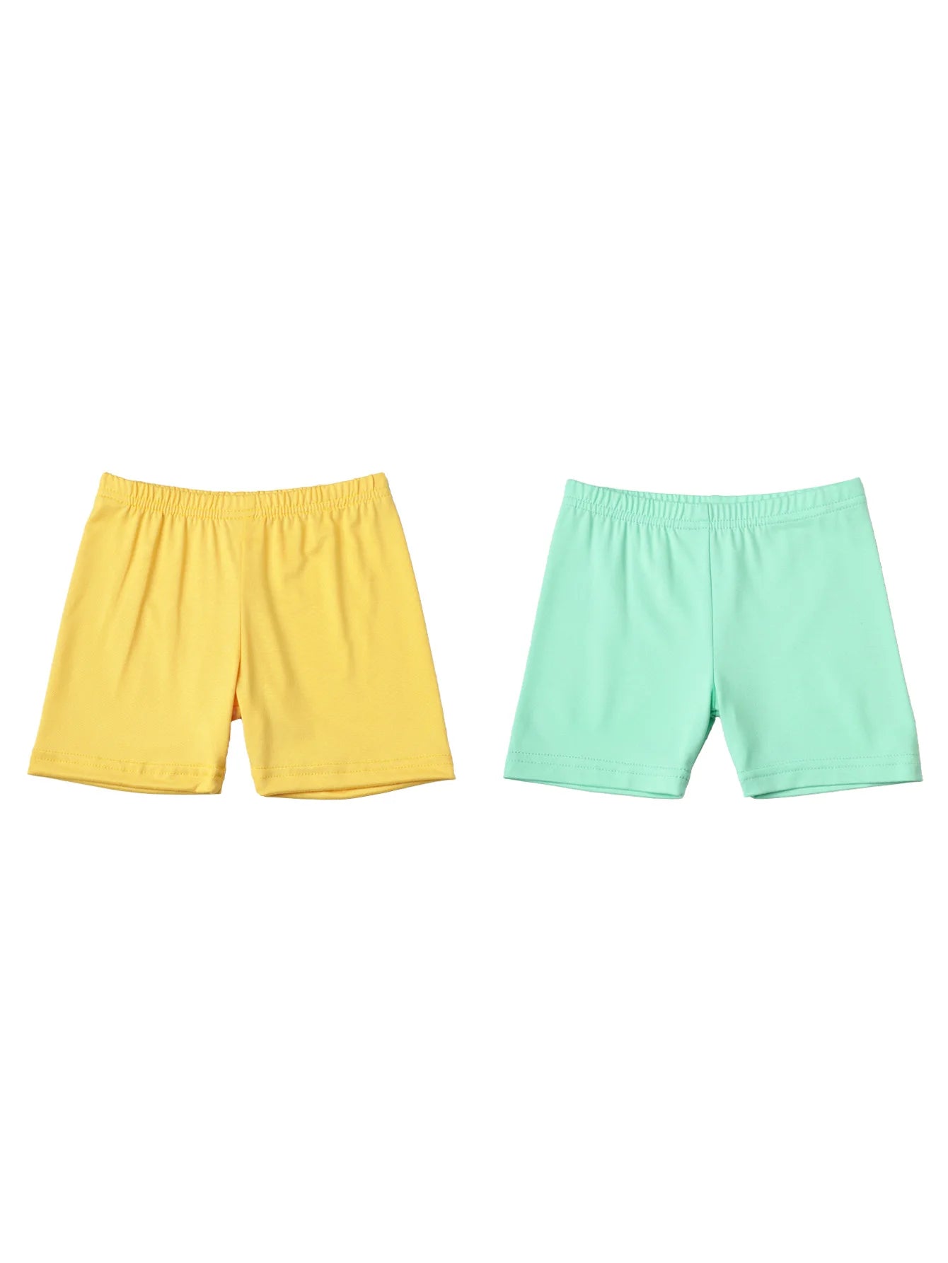 2Pcs Summer Solid Color Kids Leggings Girls