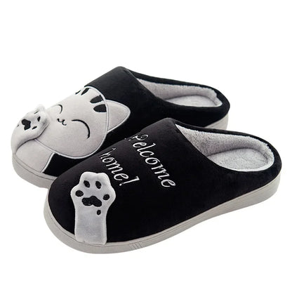 Cartoon Cat Soft Cotton Slippers