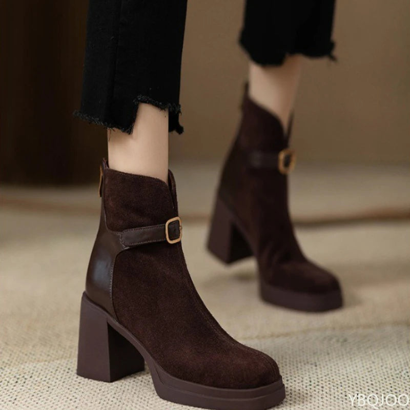 Thick sole thick heel elegant simple high heels Boots