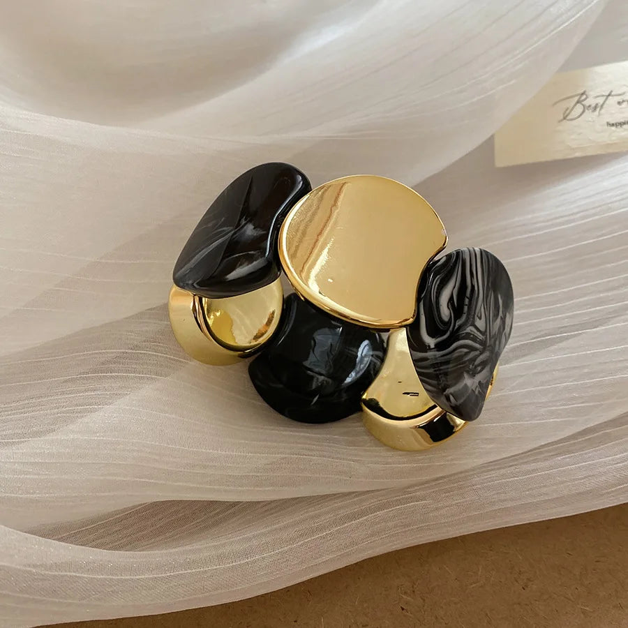 Multi-style Round Splicing Elastic Rope Resin Bracelets