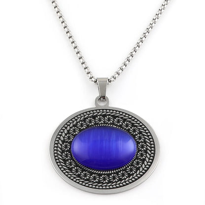 Stainless Steel Bohemia Natural Stone Vintage Necklaces