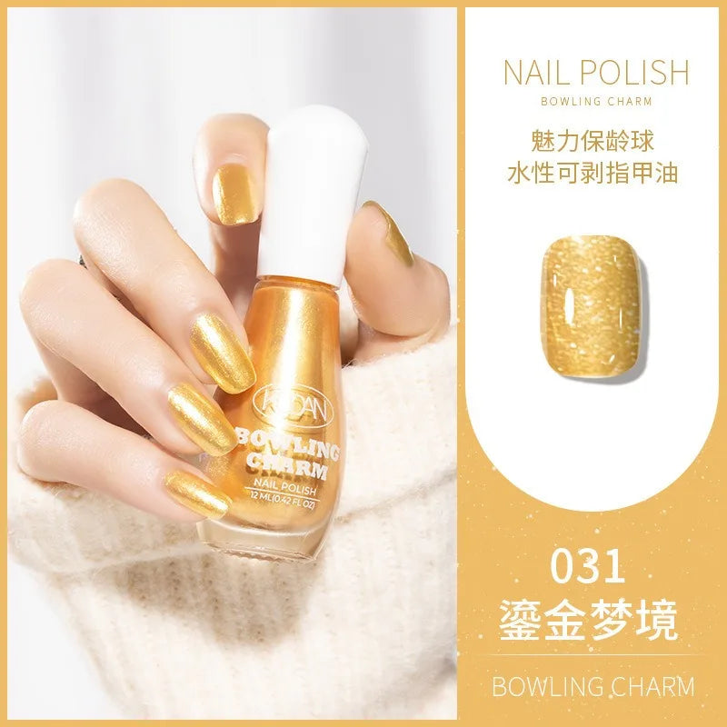 40 Colors Nail Polish Water-based Quick Drying Tearable Nail Art