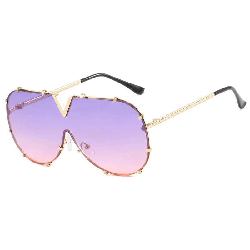 Metal Oversized Pilot Outdoor Windproof Sunglasses