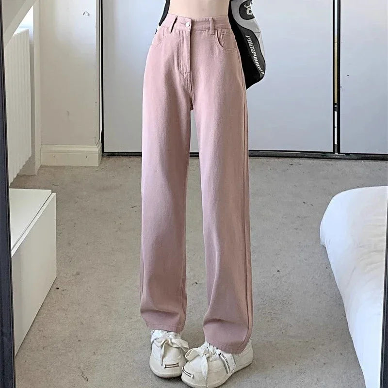 Wide Leg Jeans High Waist Pants