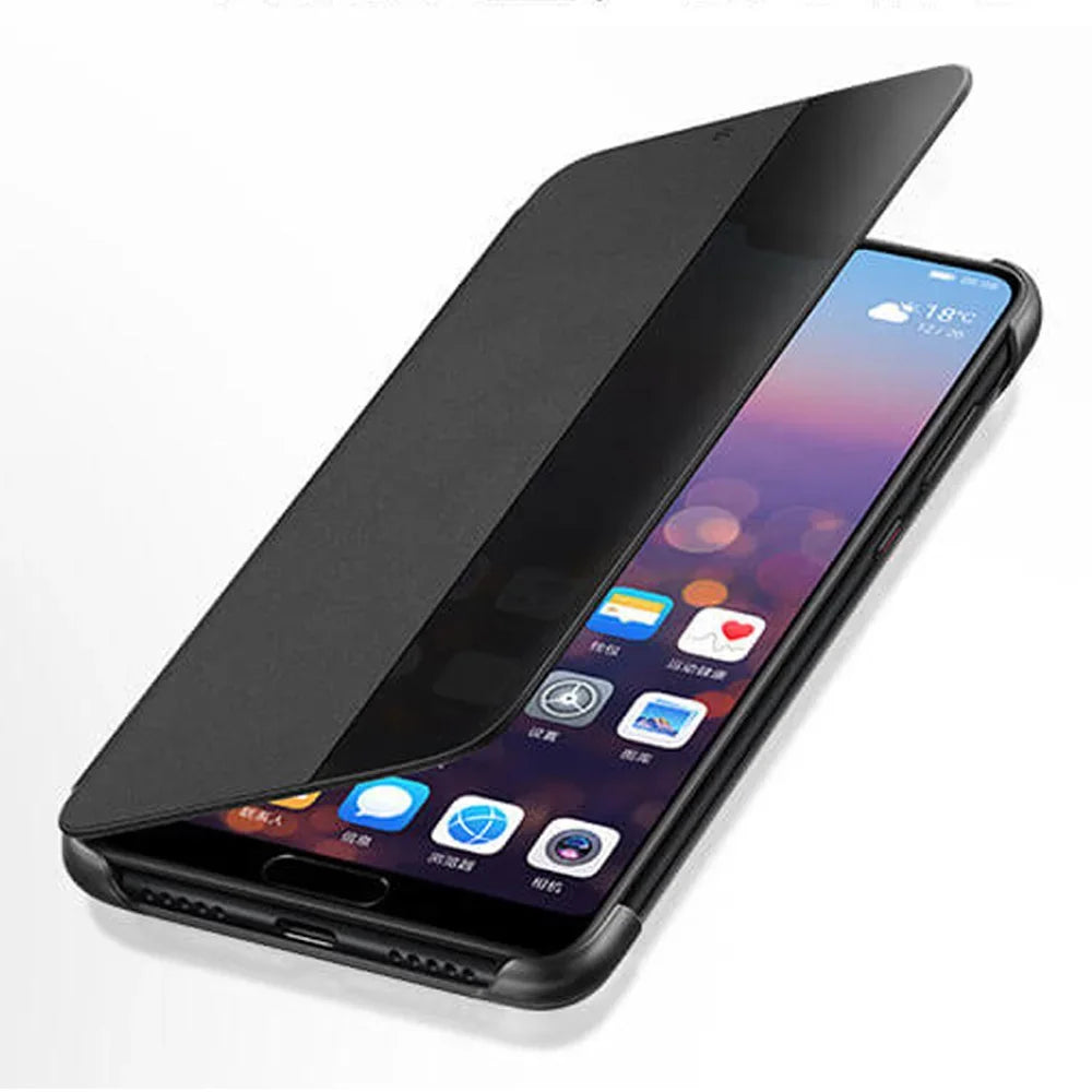 Smart View Case For Huawei Auto Sleep Wake Up Flip Cover Phone