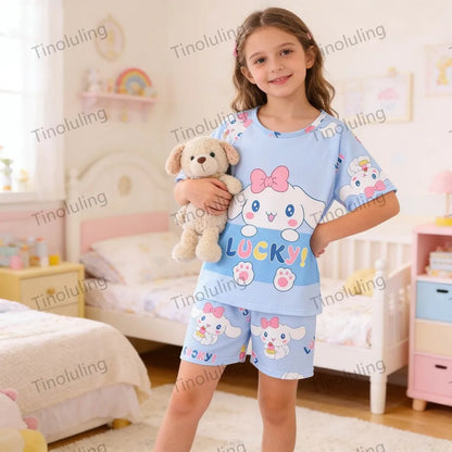 3 to 12 Years Girls Hello Kitty Cat Pajamas Sets