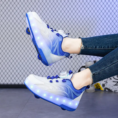 Led Light Roller Skate Skateboard Sneakers
