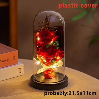 LED Galaxy Three Rose Artificial Flowers