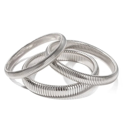 DANA Stainless Steel Flex Snake Cuff Bracelet