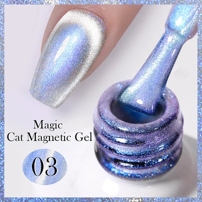 Sparkling Glass Bead Cat Magnetic Gel Nail Polish