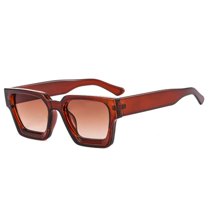 Square Luxury Retro Green Brand Designer Sun Glasses