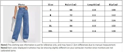 Blue High street baggy straight pants jeans