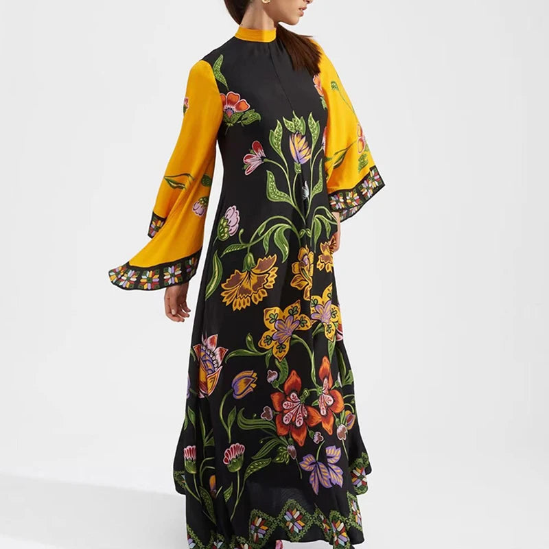 Ethnic Print Boho Long Dress