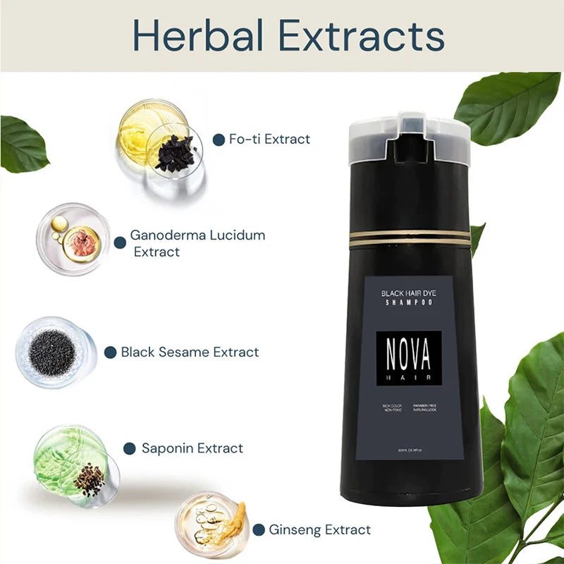 Nova Hair Dyeing Hair Care Shampoo 3-in-1