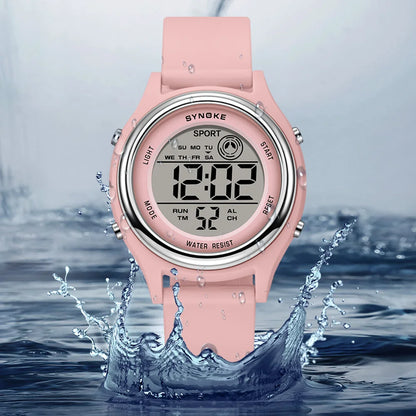 Colorful Seven Lights Sport Digital Waterproof Electronic Watch