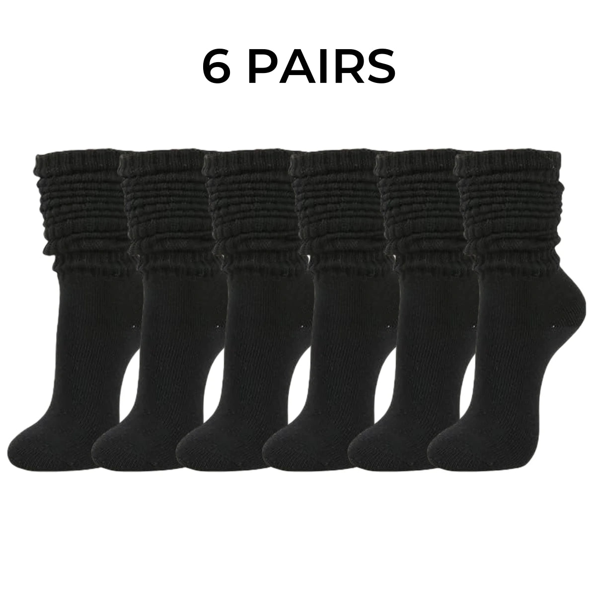 3/6 pairs Fall Winter Slouch Knit Slouchy Scrunch Socks