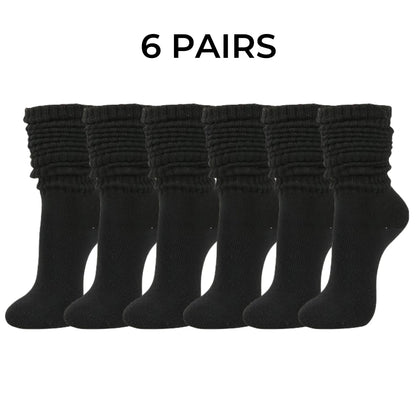 3/6 pairs Fall Winter Slouch Knit Slouchy Scrunch Socks
