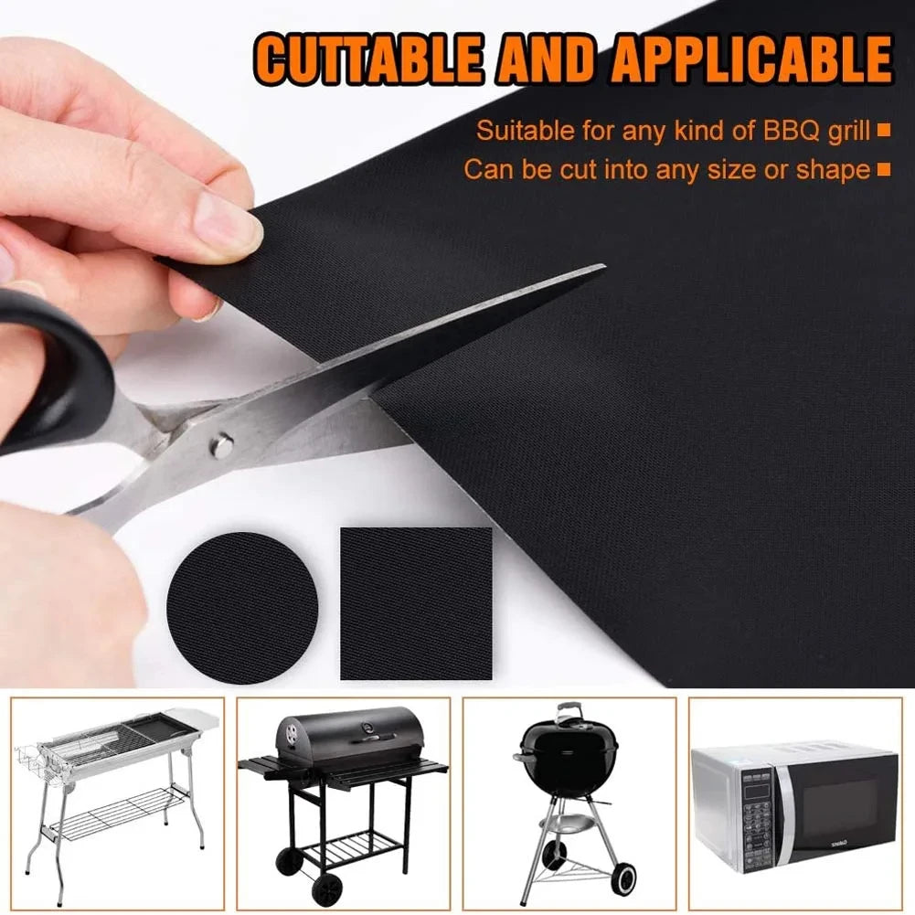 3-10 Pcs Non-stick BBQ Grill Mat 40*33cm Baking Mat BBQ Tools Cooking Grilling Sheet