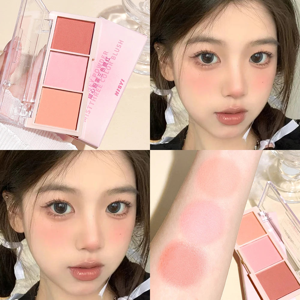 HISYI three-color blush natural color makeup