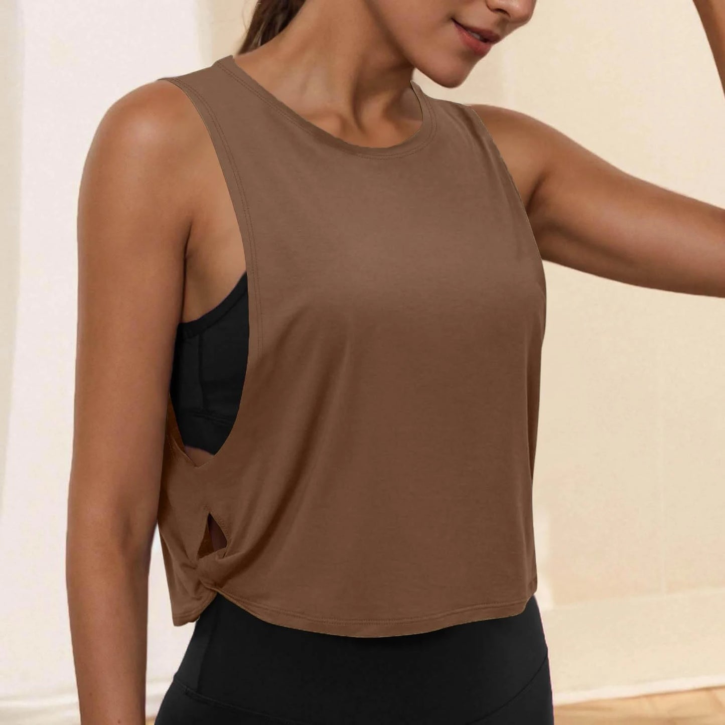 Sleeveless Yoga Tops Athletic Vest Workout Cool T-Shirt