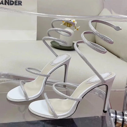 DANA Snake Twine Crystal Rhinestones Sandals