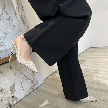knitted platform heels large-size stiletto sandals