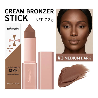Cream Bronzer Stick and Contour Stick 2-in-1 bronzing and contouring instant depth & dimension to the face flawlessly over base
