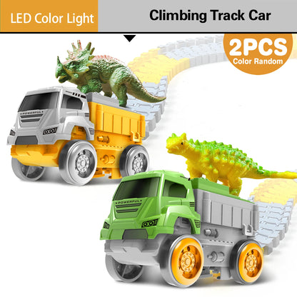 Magical Climbing Race Track Car Toy Vehicle LED Light Electronics Car
