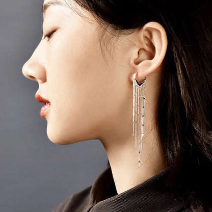 DANA 925 Sterling Silver Heart Hoop Earrings