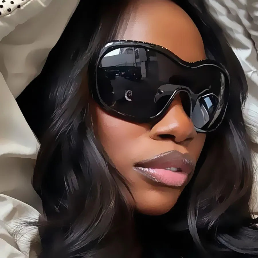 Oversized Y2K square shield sexy Sunglasses