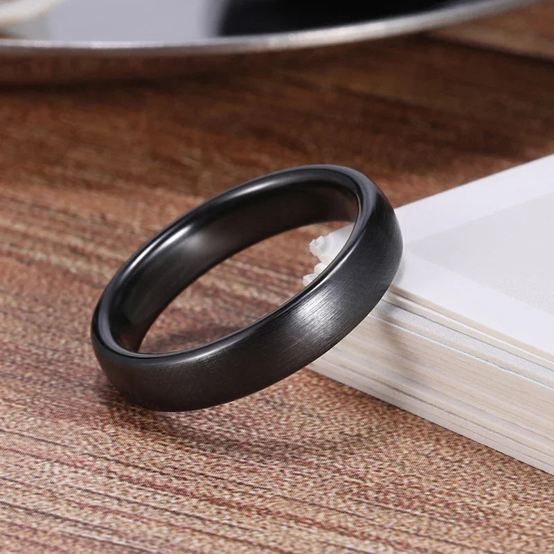 DANA Ceramic Brushed Black Ring