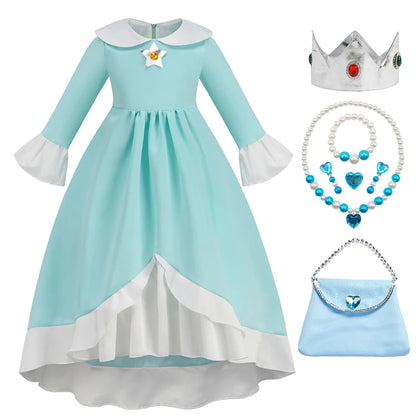 Peach Princess Daisy Cosplay Costume Rosalina Dress