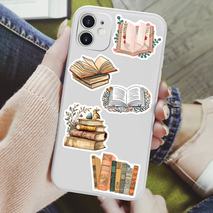 Watercolor Book with Flower Aesthetic Stickers Waterproof