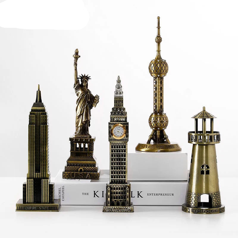 Metal Architecture Figurine World Famous Landmark Building