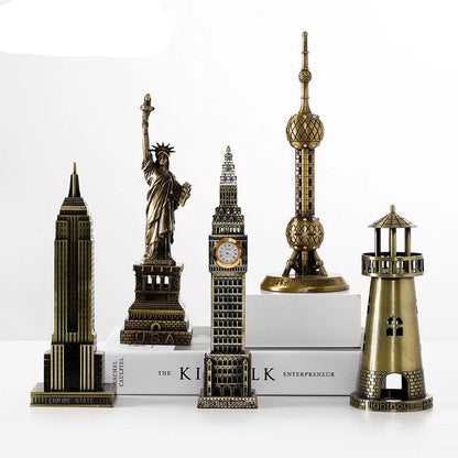 Metal Architecture Figurine World Famous Landmark Building