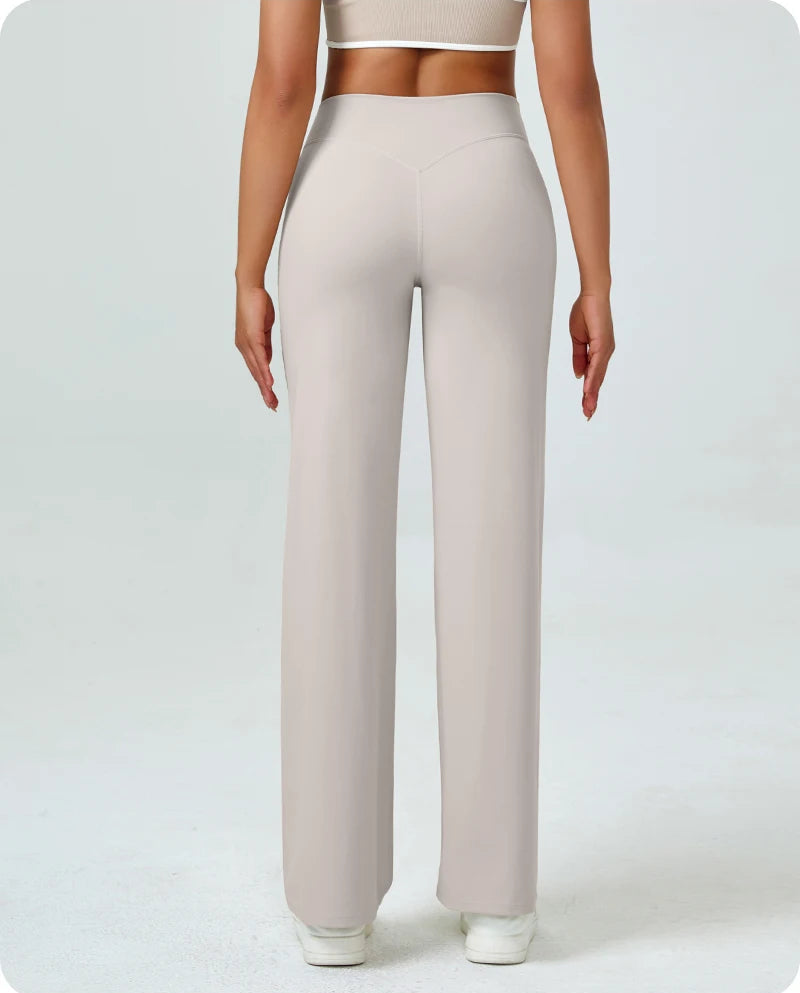 High Waisted Straight Leg Yoga Pants