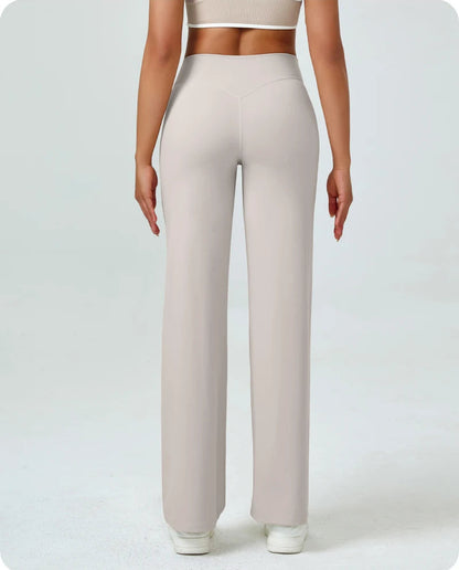 High Waisted Straight Leg Yoga Pants