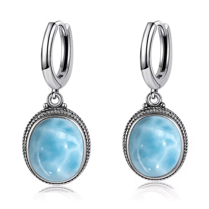 925 Sterling Silver Natural Labradorite Earrings