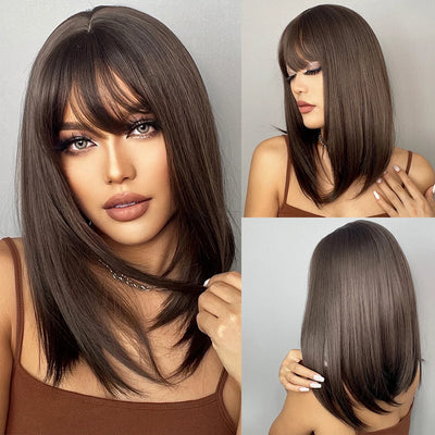 Straight Short Highlights Blonde Hair Wig