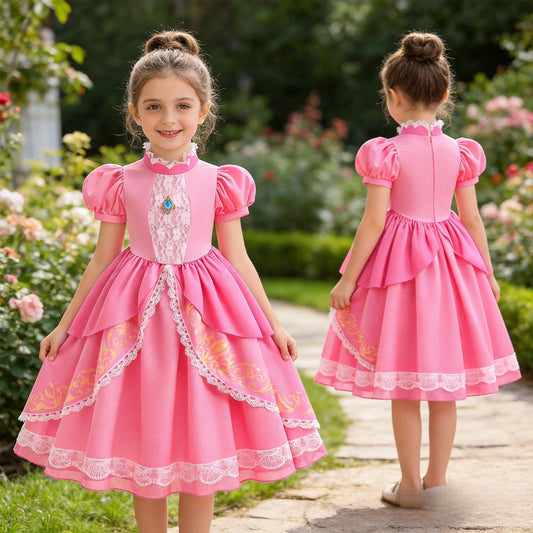 Fancy Puff Sleeves Costume Cosplay Dress