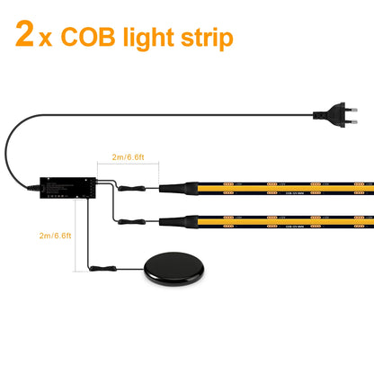 Black PCB FCOB Self-Adhesive COB LED Light Strip
