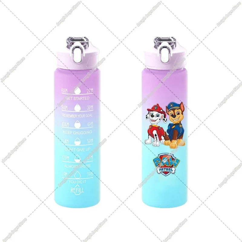 750ML PAW Patrols Gradient Color Water Cup Cartoon Print Drinking Bottle