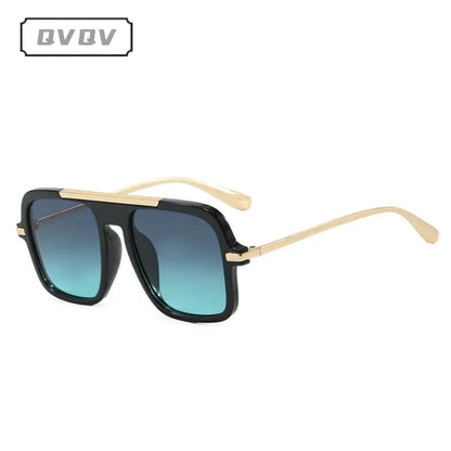 Square Oversized Leopard Champagne Sunglasses