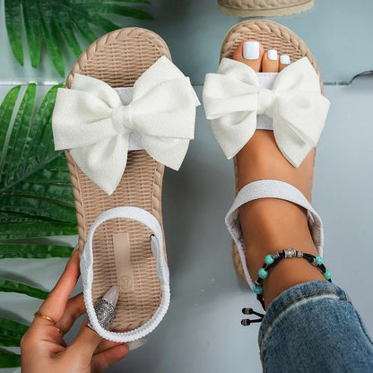 Lightweight Casual Bow Tie Flat Slippers