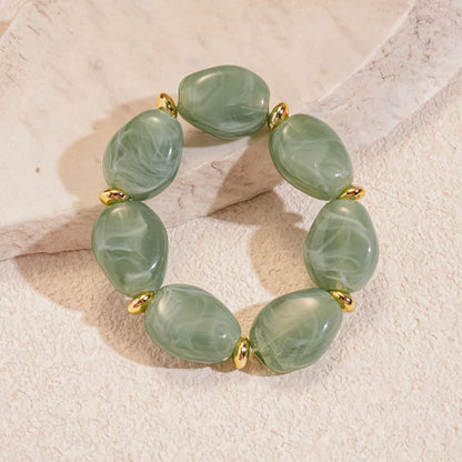 Acrylic Irregular Square Round Beaded Bracelet