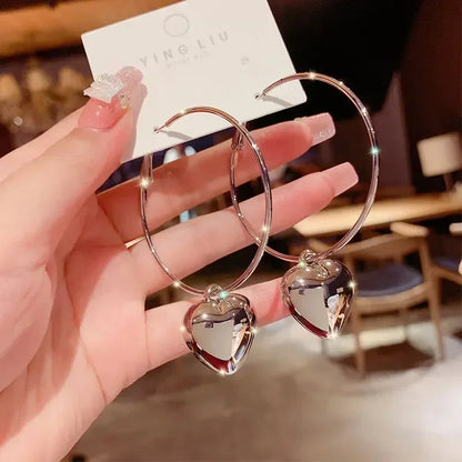 Exaggerated Leaf Flower Hoop Earrings