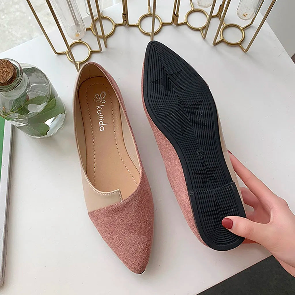 Pointed Toe Flat Slip On Loafers Shoes